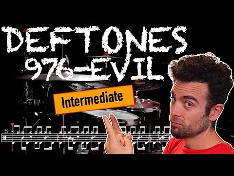 Deftones - 976-EVIL - Drum cover (with scrolling drum score)