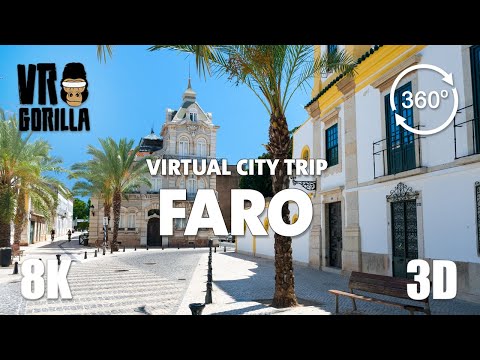 Faro, Portugal Guided Tour in 360 VR (short) - Virtual City Trip - 8K Stereoscopic 360 Video