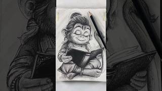 Hanuman Ji Sketch Drawing: Mastering the Divine Art | Step-by-step #shorts #viral #art #painting