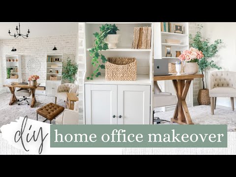 DIY HOME OFFICE MAKEOVER | Work From Home Office Set Up + Decorating Ideas | Jessica Giffin