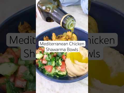 Mediterranean Chicken Shawarma Bowls (Mediterranean Diet Recipe!) #shorts