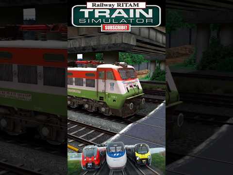 Train Simulator । Train High Speed Crossing in Railgate । Train Game । Bumpy Railroad #shorts #train