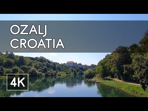 Walking Tour: Ozalj - Old Town (Stari grad) and Kupa River, Croatia - 4K UHD Virtual Travel