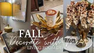 FALL DECORATE WITH ME | LIVING ROOM Decor 2024 COZY Neutral Modern Glam Inspo #falldecor #cozyfall