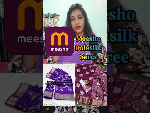 Meesho లో Dolasilk Saree అదుర్స్✨#shorts #dolasilks #meesho #saree #langavoni #trending #yt #ytviral