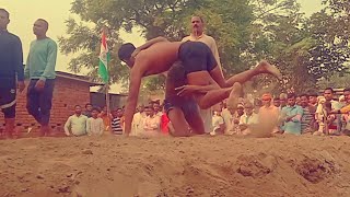 काटा कि कुश्ती देवरिया में Desi Dangal kushti asali akhada kushti |  New kushti Dangal