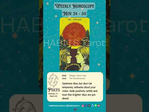 Pisces Weekly Horoscope | Nov 24-30 #horoscope #pisceshoroscope #astrology #watersignstarotreading