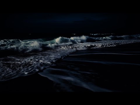 Tranquil Sea Sounds with Dark Screen for Restful Nights | Relaxing Tropical Beach at Night for Sleep