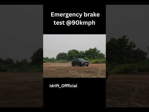 Hyundai creta emergency brake testing at 90kmph #hyundai #creta