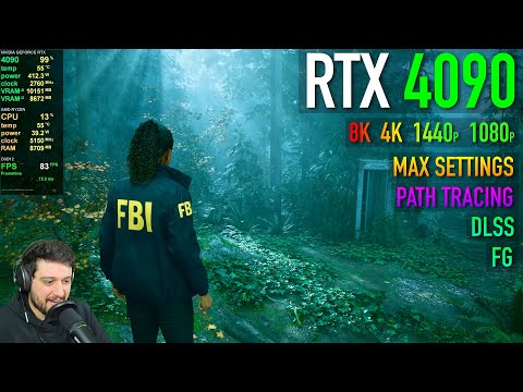 Destroying the RTX 4090 in Alan Wake 2 with MAX settings and Path Tracing!