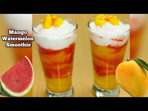 Watermelon mango  smoothie/Summer drink/smoothie recipe rfoodinn