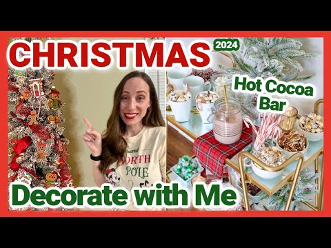 CHRISTMAS HOT COCOA BAR - Christmas Decorate with Me | Dining Room Christmas Decorating Ideas