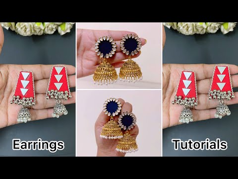 Handmade Fabric Earrings Making at Home | Fabric Earrings Tutorials | Diy by Kavita