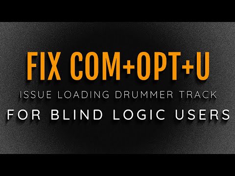 Do you USE Command Option U to load A Drummer Track and it's not working Correctly? Heres the Fix!