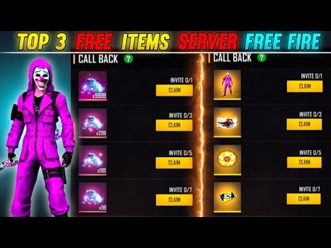 FREE FIRE TOP 3 FREE ITEMS SERVER || FREE DIAMOND SERVER IN FREE FIRE || FREE FIRE FREE ITEMS.