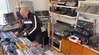 Live Techno Improvisation with: TR-909 + TR-808 + Buchla Easel + RD-9 + TD3MO + OT + Modular