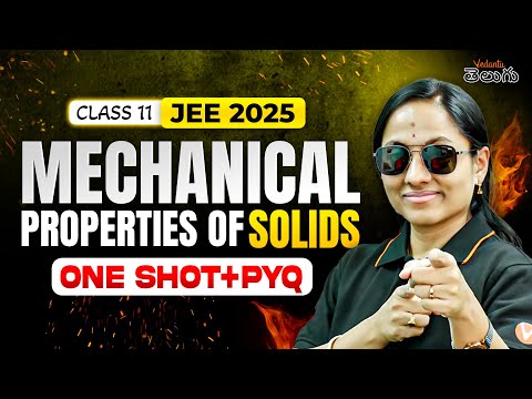 Mechanical Properties of Solids Class 11 One shot | Most Expected JEE PYQs | JEE 2025 Physics Telugu