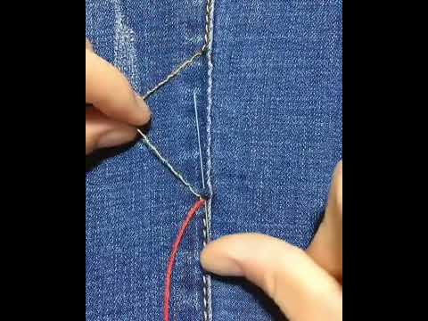 Sewing hacks invisible stitch #shorts #patchingideas