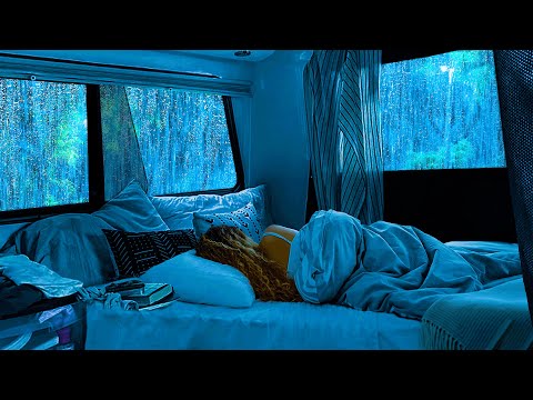 Sounds Rain & Thunder on Cozy Car ⚡ Nature Sounds for Sleep, Rest and Relaxation, Banishing Insomnia