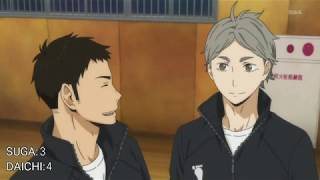 Sugawara Koushi and Sawamura Daichi saying each other's names compilation