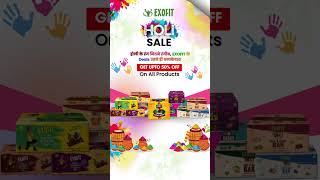 Holi Sale ll Get 50% off on all @EXOFIT Products ll Shop Now ll #Holi #exofit  #HoliSale #shorts