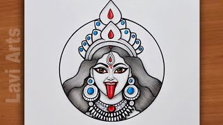 Maa Kali drawing- Pencil Sketch | Mata kali drawing | Lavi Arts | Drawing Pictures | Chitra