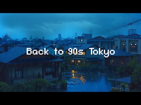 Back to 90s Tokyo 🌨️ Lofi Music & Rain Sounds 🌧️ Lofi Music To Study/ Chill/ Stress Relief