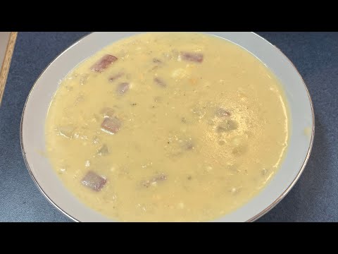 EASY CROCKPOT CHEESY HAM AND POTATO SOUP