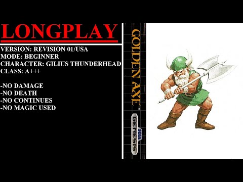 Golden Axe [Rev 01/USA] (Sega Genesis) - (Longplay - Gilius Thunderhead | Beginner Mode | A+++)