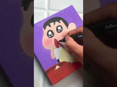 Shinchan Canvas Painting 😱😍 | #shorts #viral #shinchan