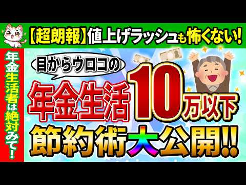 【年金生活者の暮らし】年金10万円以下！値上げラッシュに負けない意外な節約術を大公開！！【年金生活者支援給付金/節約生活/年金暮らし/老後の生活/2024年最新！】