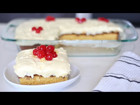 Creamy Pineapple Pudding Cake Recipe using a Box Cake Mix | Baking hacks we all need!