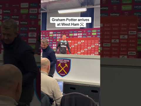 Graham Potter is officially unveiled as West Ham’s new head coach ⚒️ #grahampotter #potter #westham