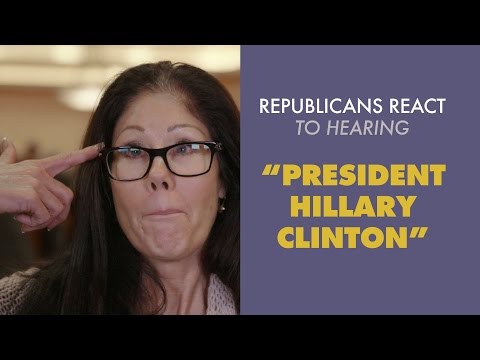 Republicans React To Hearing "President Hillary Clinton" in Slow Motion