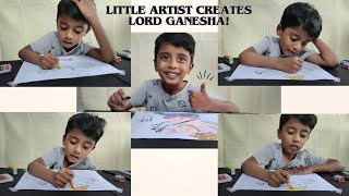 A Child’s Artistic Vision of Lord Ganesha✨ | Small Hands Big Devotion Crafting Lord Ganesha