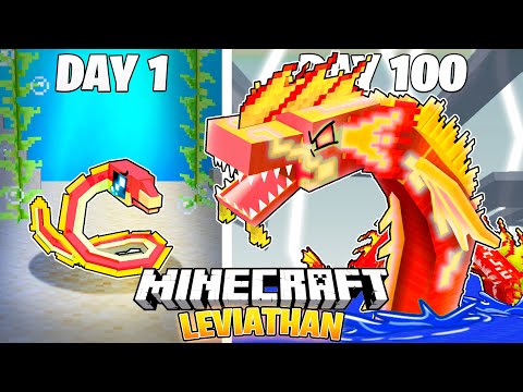 I Survived 100 Days as a LEVIATHAN in HARDCORE Minecraft!