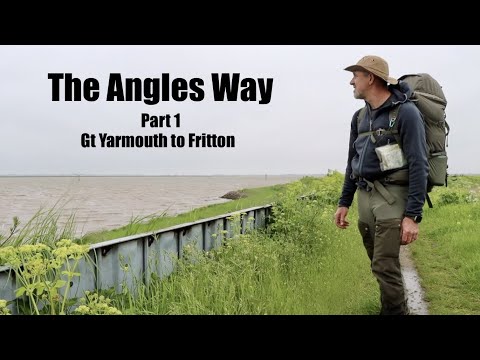 Angles Way Long Distance Trail.  Part 1 - Gt Yarmouth to Fritton.  Woodland Tarp and Bivi Wild Camp.