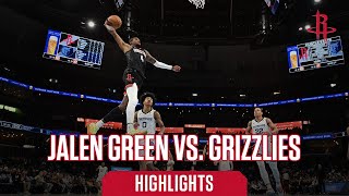 Jalen Green (27 points) Highlights vs. Memphis Grizzlies l Houston Rockets