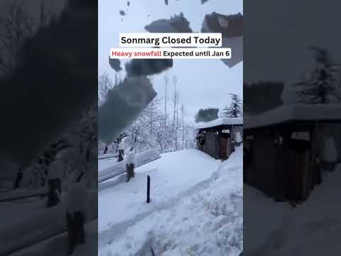 Soanmarg closed due to heavy snowfall #soanmarg #kashmir