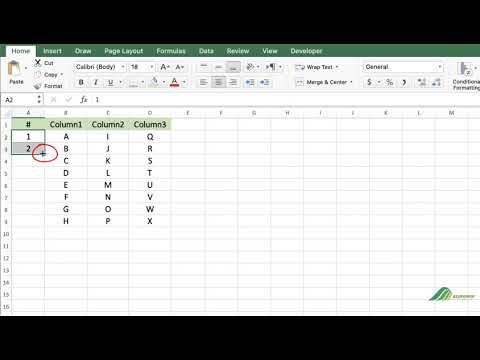 How to Number Rows Using the Fill Handle in Excel