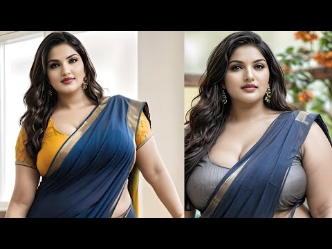 4k Ai Indian Lookbook Model | Tango Hot Live | Plus Size Saree Photoshoot