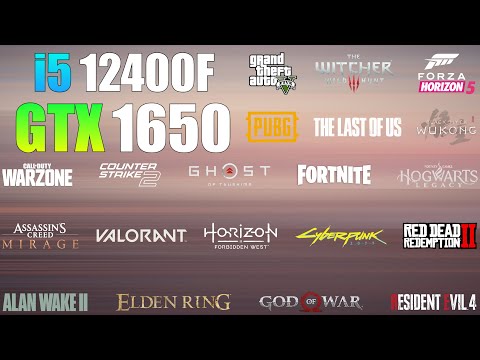 GTX 1650 + i5 12400F - Test in 20 Games in 2024 - is it Good for Gaming?