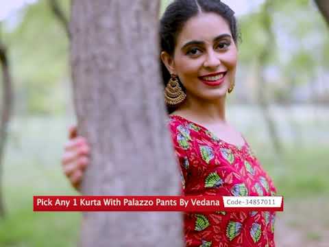 Pick Any 1 Kurta With Palazzo Pants By Vedana