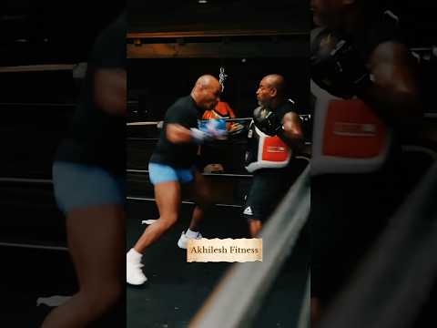 Mike Tyson traning in ring #miketyson #jakepaul #boxing #wwe #anime #mikey