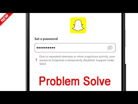 Snapchat Due to repeated attempts or other suspicious activity Problem Solve