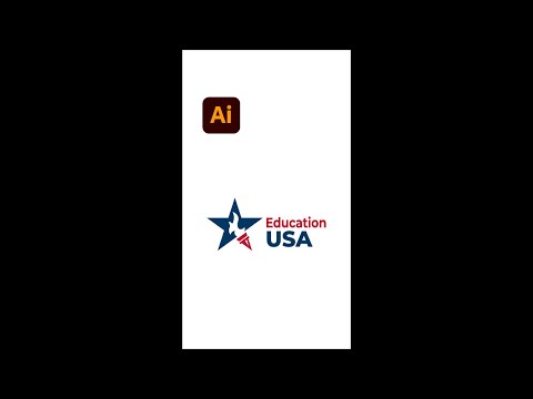 How to make Education USA Logo Illustration ❤️‍🔥 - Adobe Illustrator tips #shorts - Design.lk