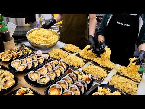 Koreans' favorite food Best 3 kimbap making asmr / korean street food