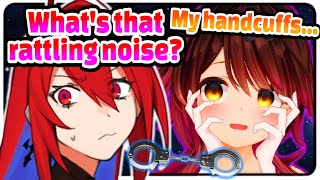 Elizabeth finds out Roboco has Real Handcuffs and can't stop playing with them on Stream