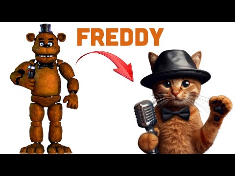 FNAF but CATS and their favorite DRINKS and Squint Your Eyes? FNAF Edition - Five Nights At Freddy's