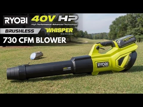 Review Test Ryobi 40V Leaf Blower Fan Brushless Whisper Series 190 MPH 730 CFM